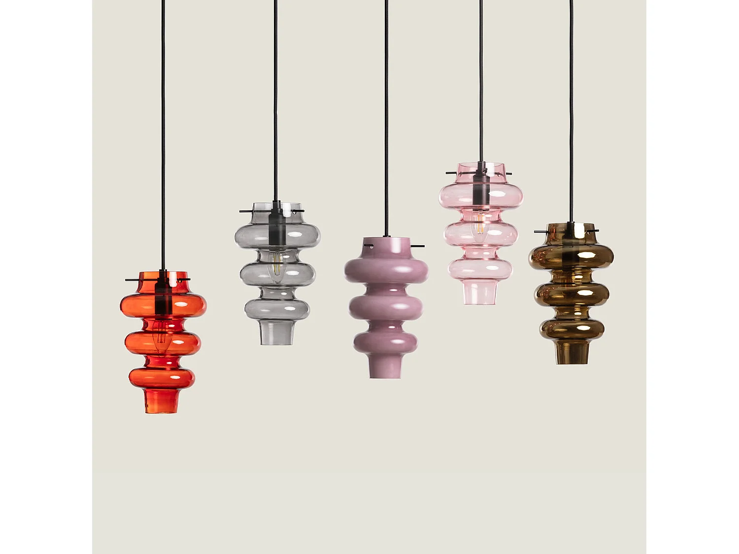 Suspension Verre Telder Rose