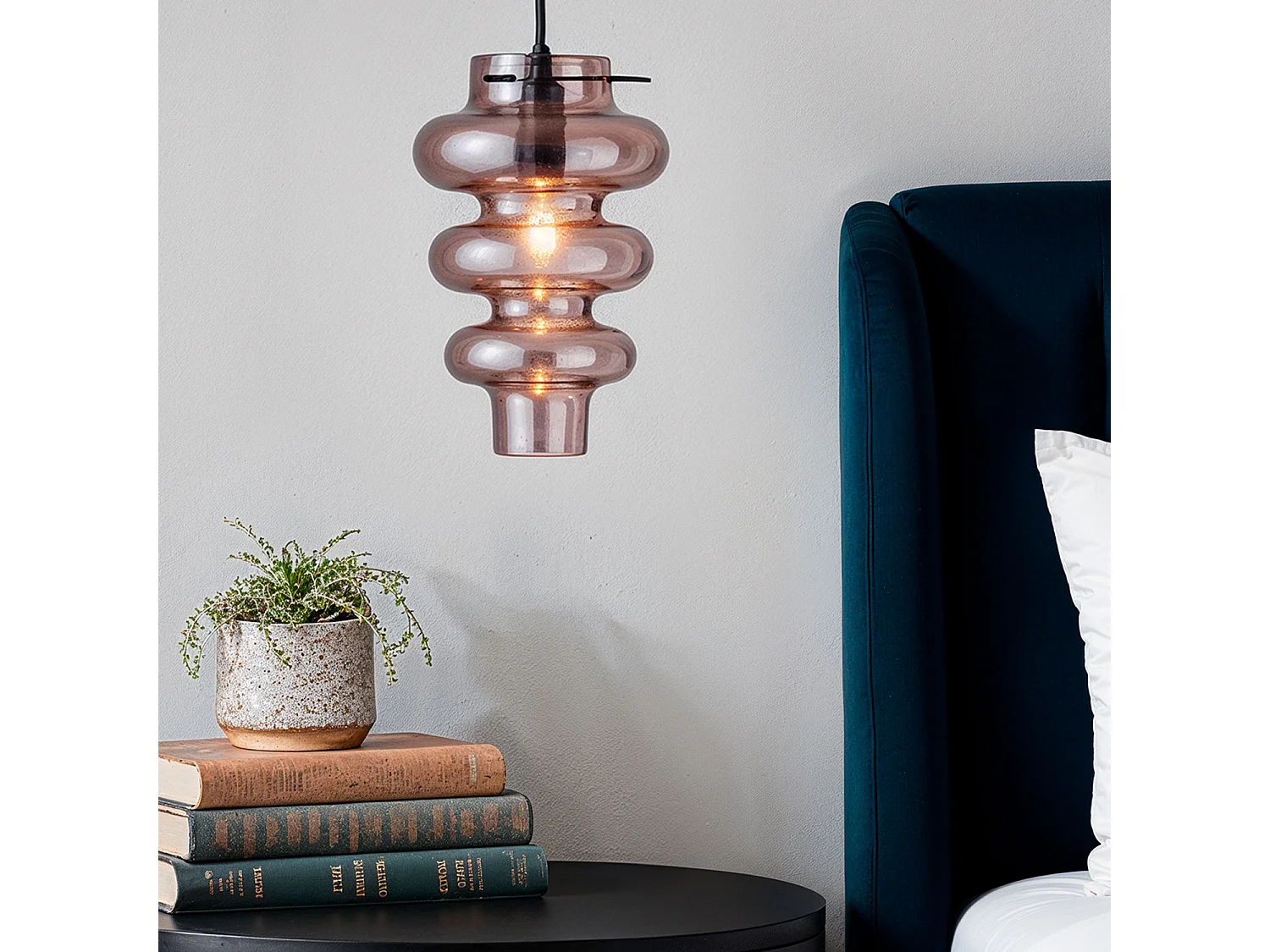 Suspension Verre Telder Rose