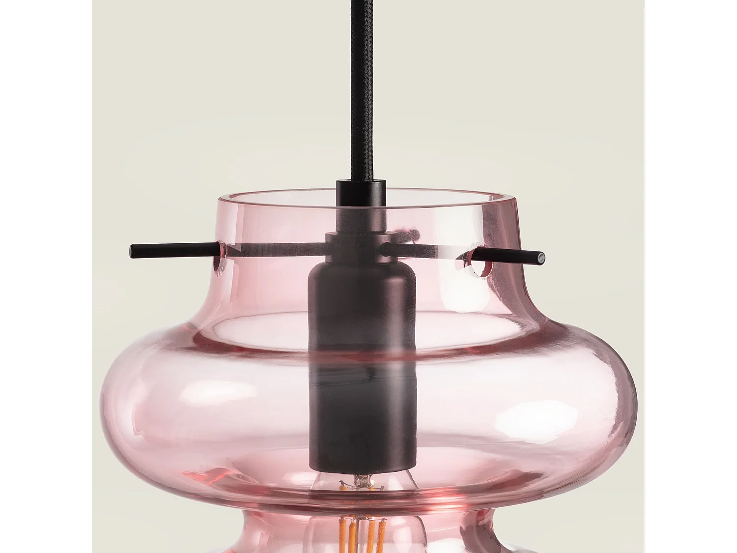 Suspension Verre Telder Rose