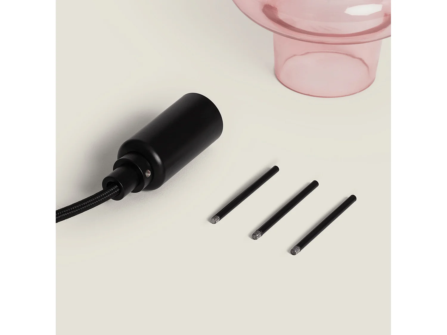 Suspension Verre Telder Rose