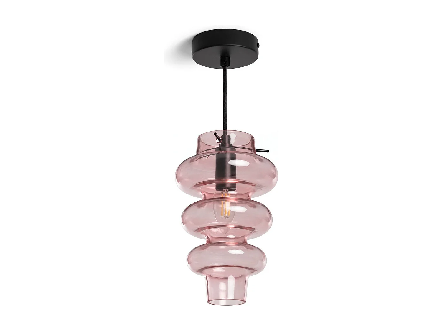 Suspension Verre Telder Rose