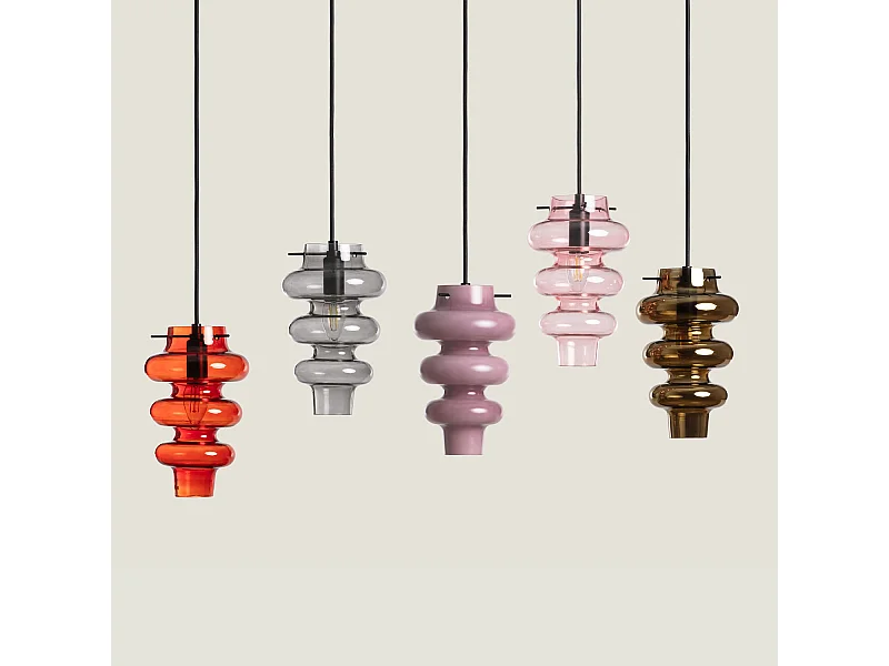 Suspension Verre Telder Rose