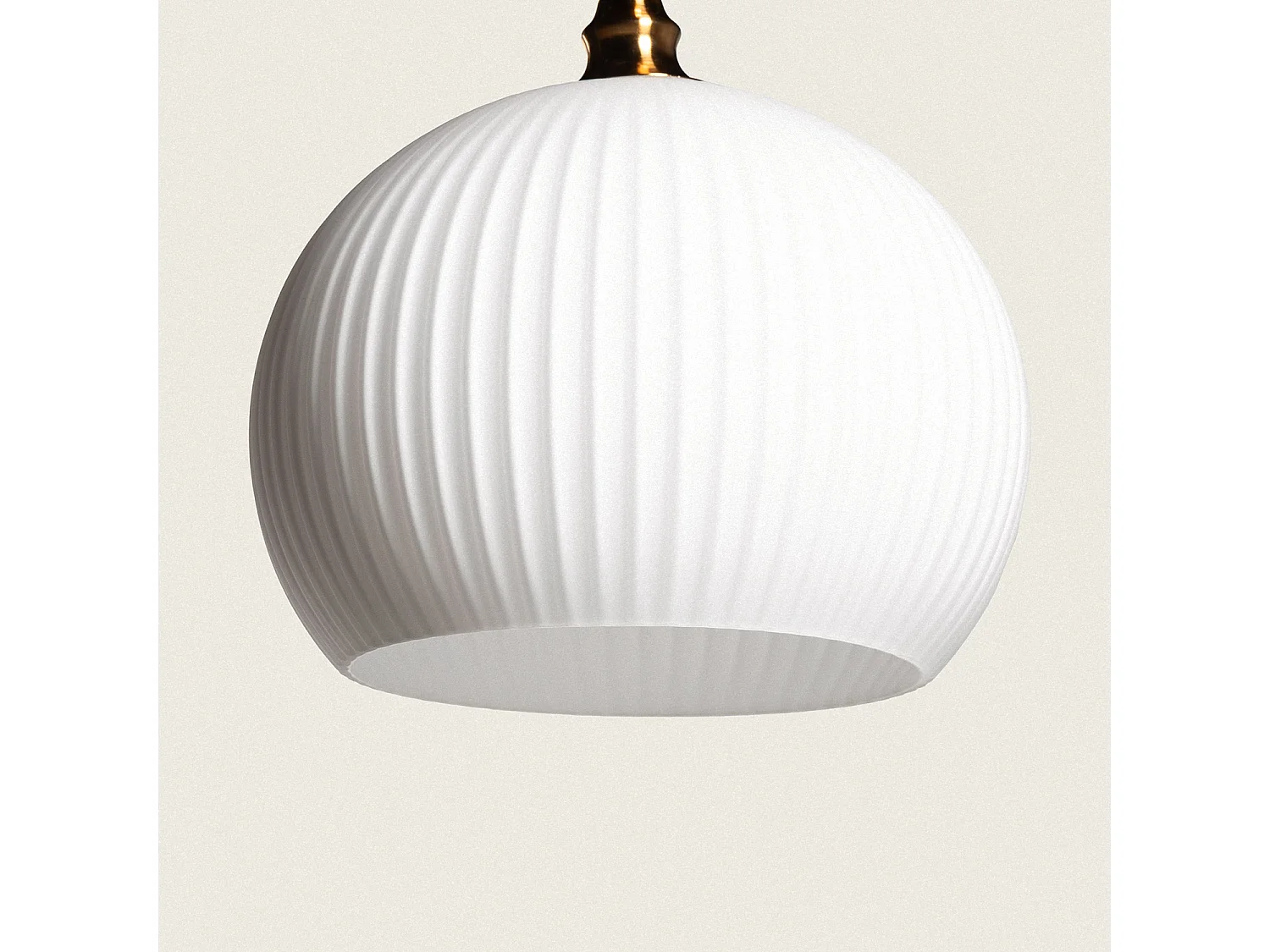 Lámpara Colgante Metal y Cristal Belma Blanco