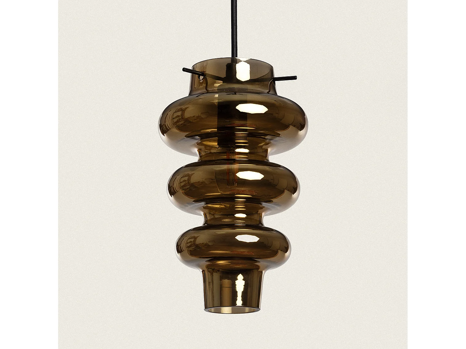 Lampada a Sospensione Vetro Telder Oro