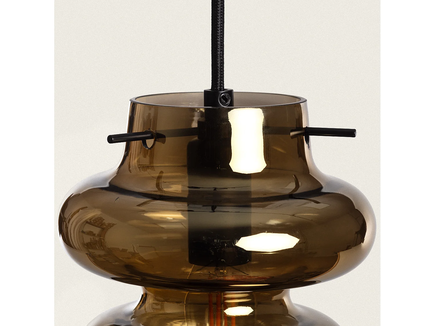 Lampada a Sospensione Vetro Telder Oro