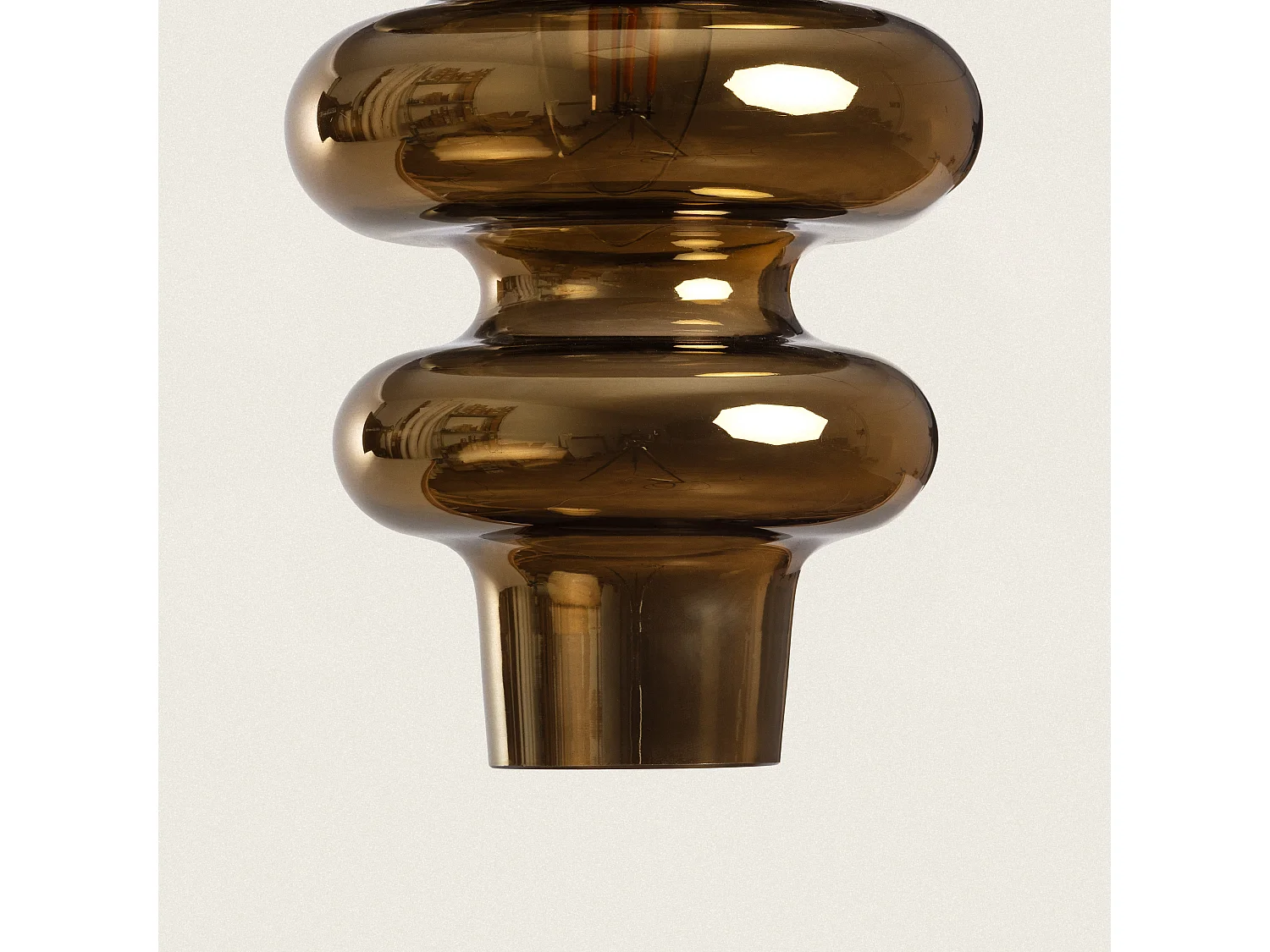 Lampada a Sospensione Vetro Telder Oro