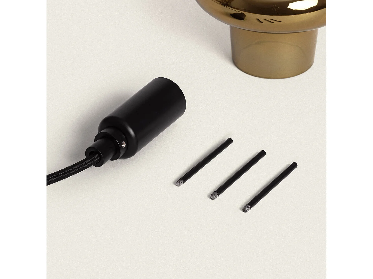 Lampada a Sospensione Vetro Telder Oro