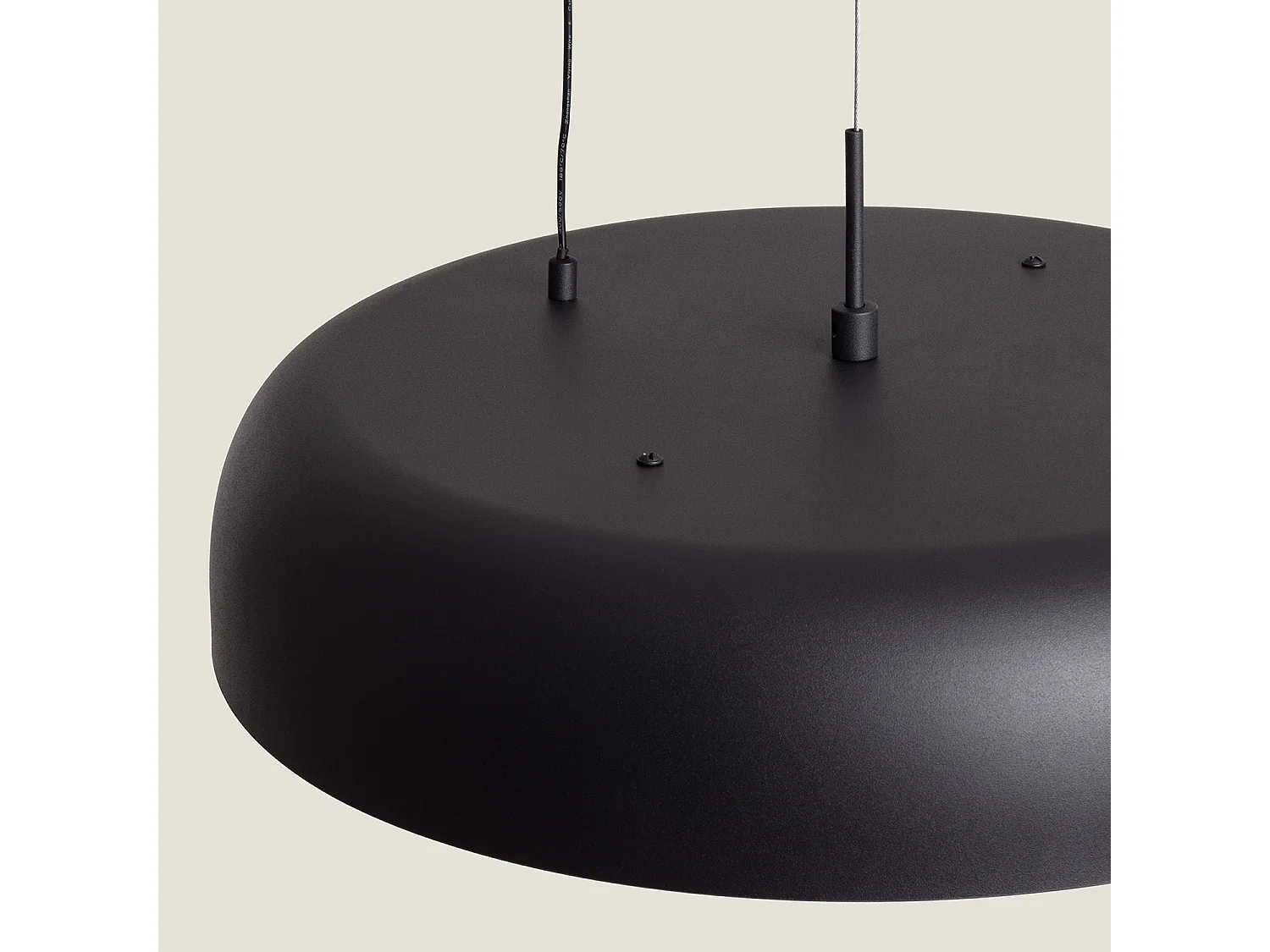 Suspension LED 18W Acier Cancot Noir mat