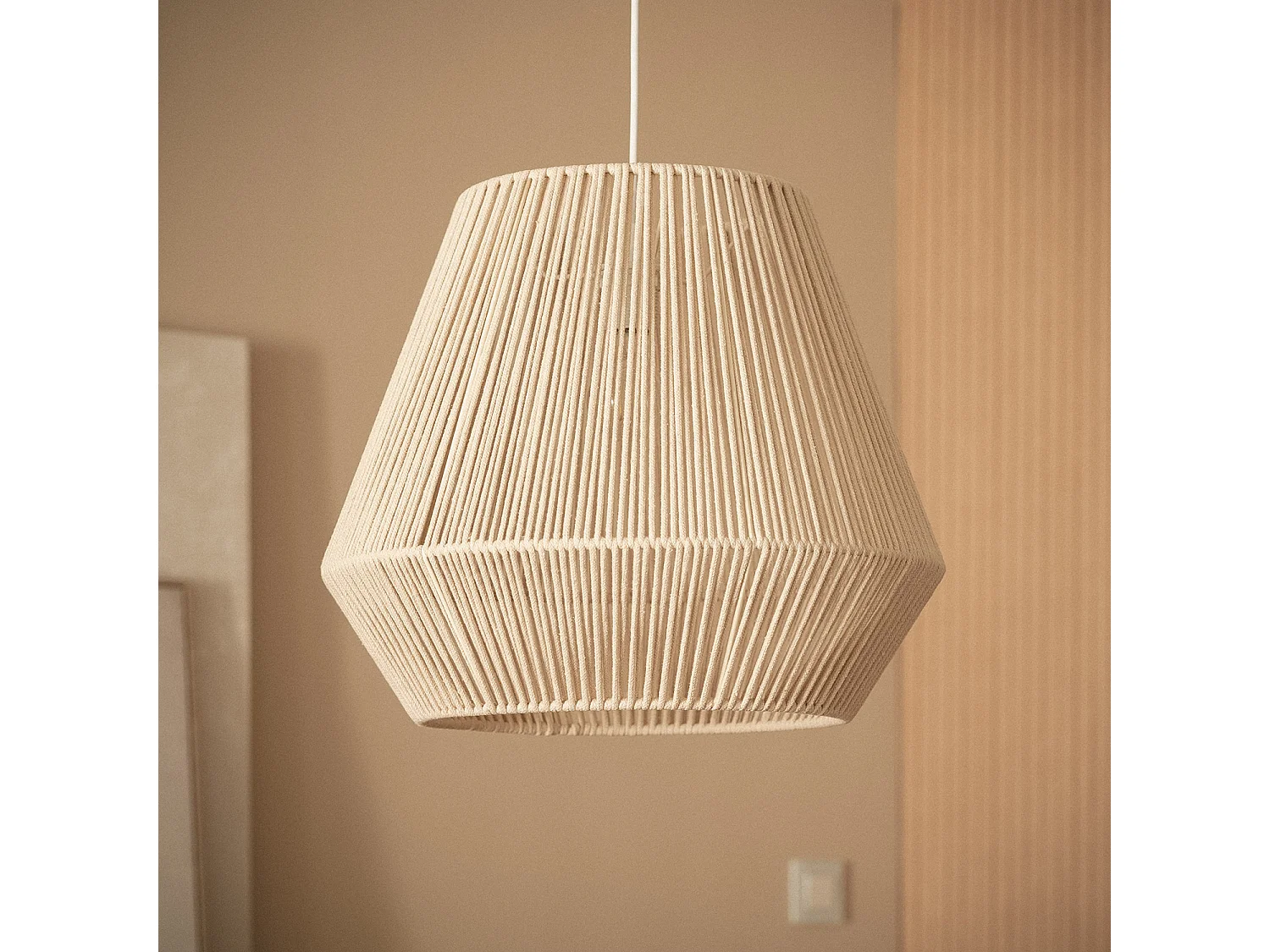 Lampada a Sospensione Corda Diantha Beige