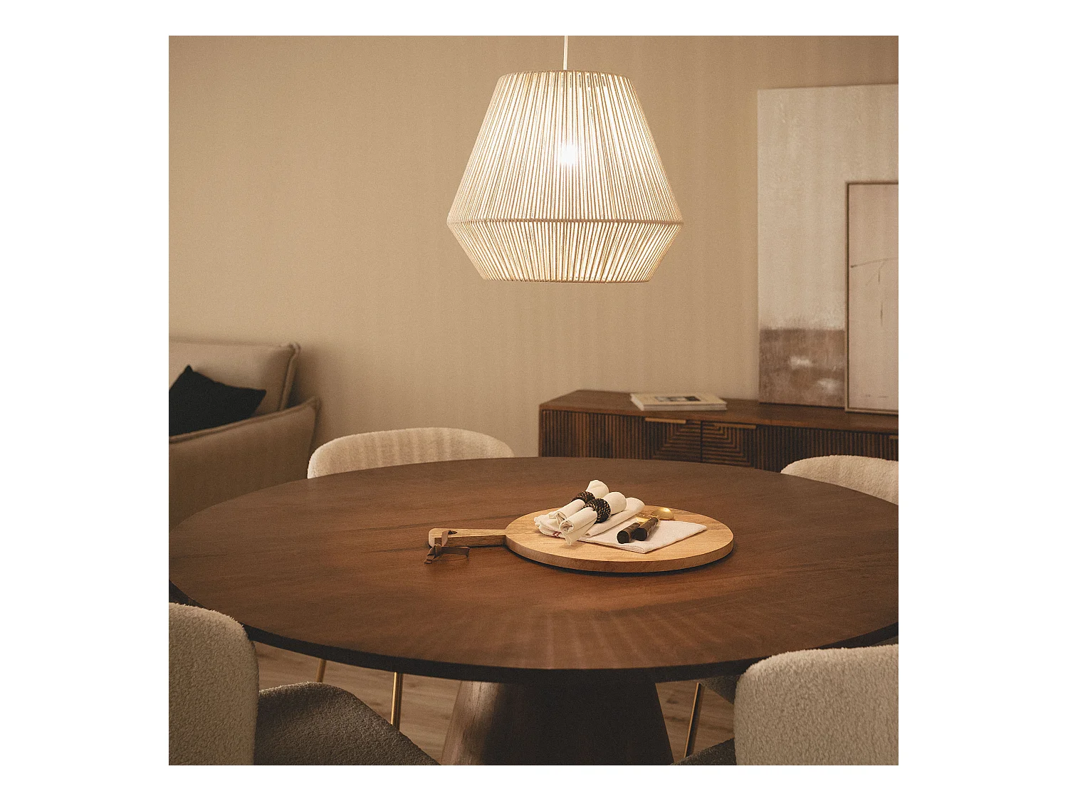 Suspension Corde Diantha Beige