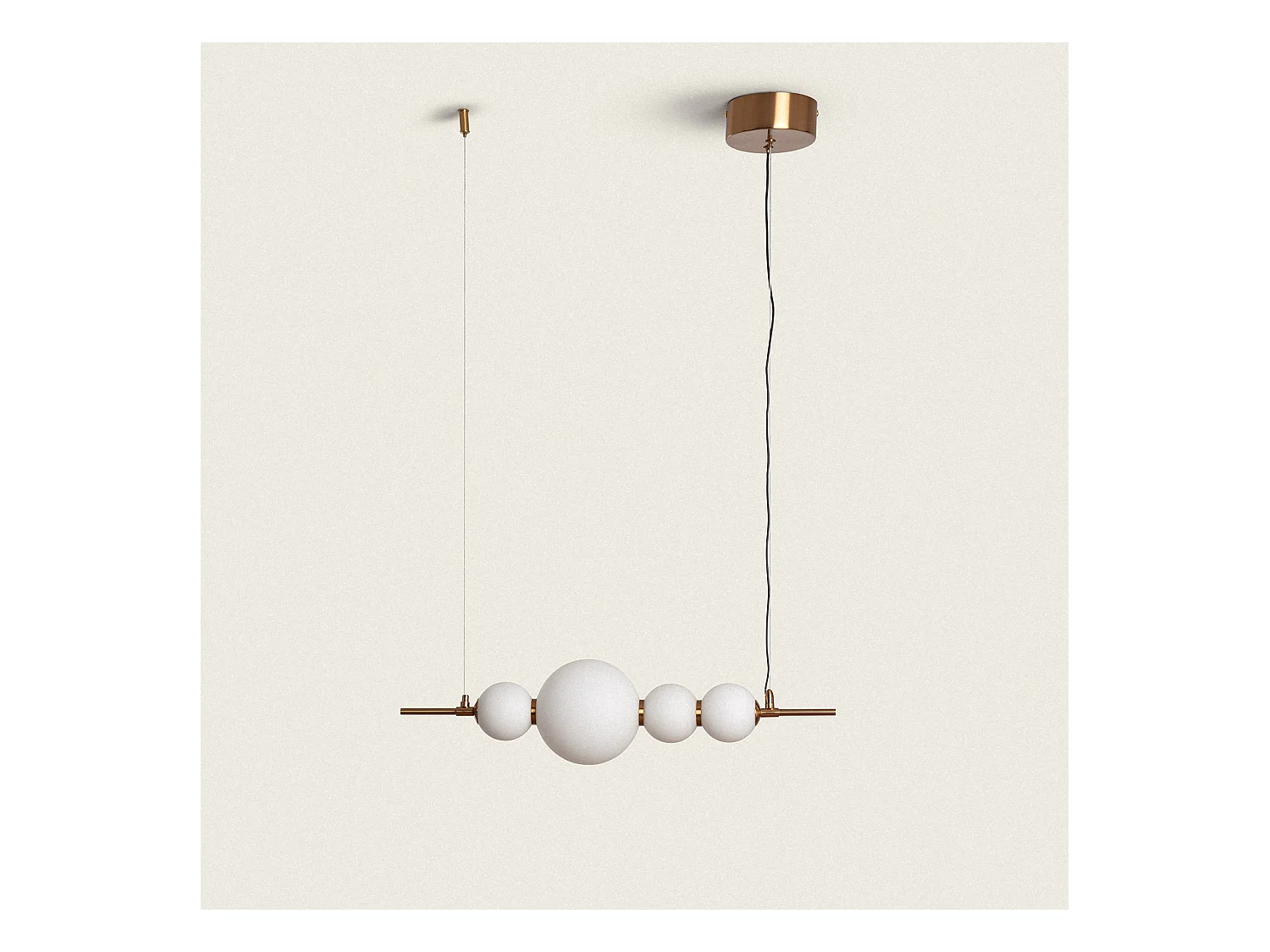 Suspension LED 4.2W Métal et Verre Atira Doré