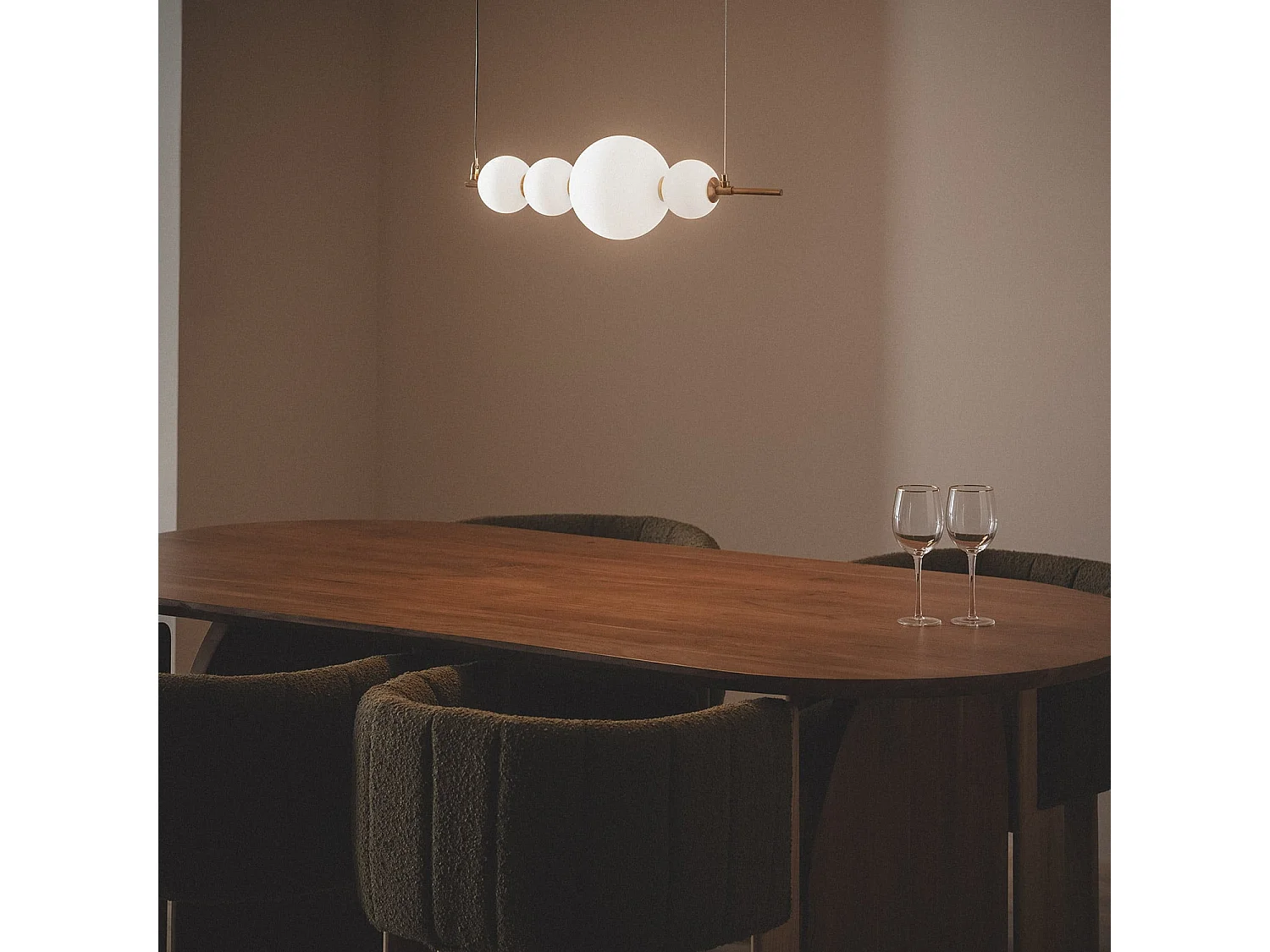 Suspension LED 4.2W Métal et Verre Atira Blanc