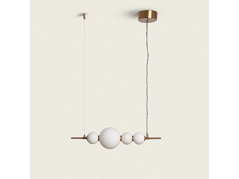 Suspension LED 4.2W Métal et Verre Atira Doré