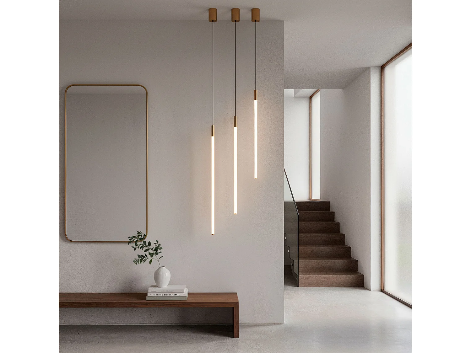 Suspension LED 9W Métal Hauteur Réglable Adaya Doré