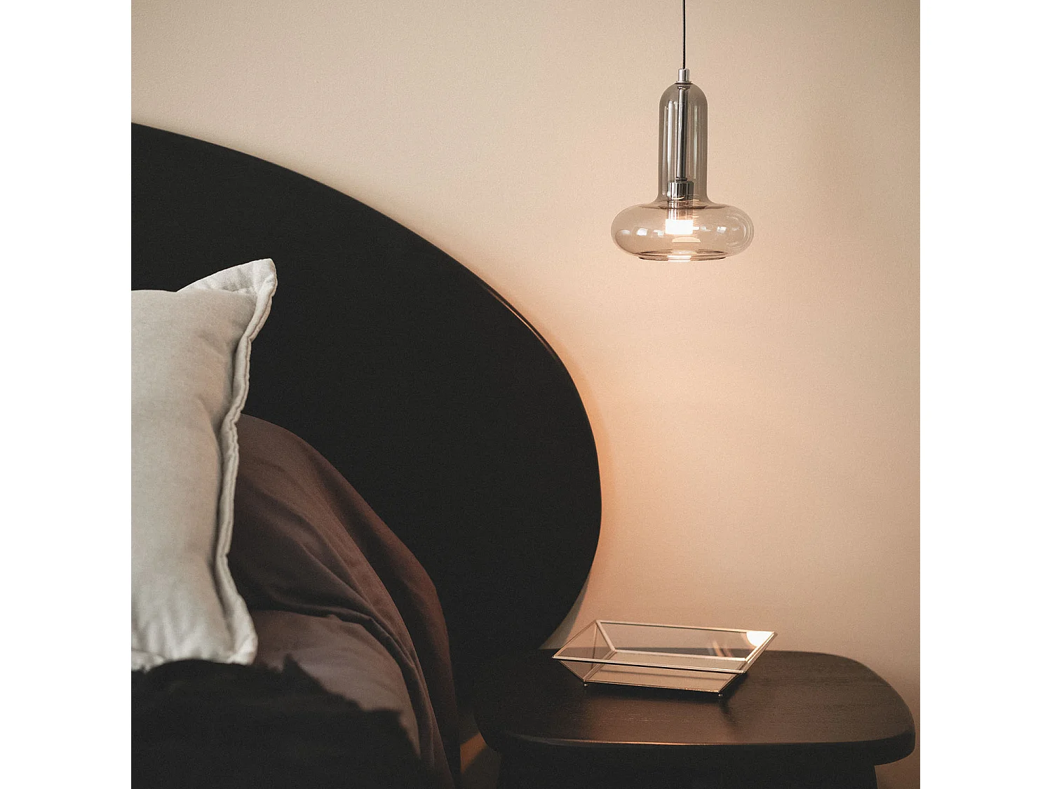 Suspension LED 5W Aluminium Fontans Gris