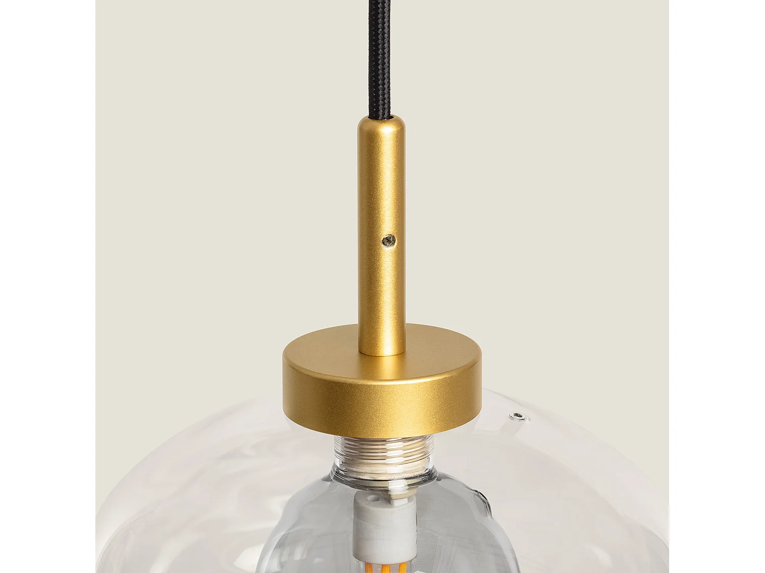 Suspension Aluminium et Verre Hassi Gris
