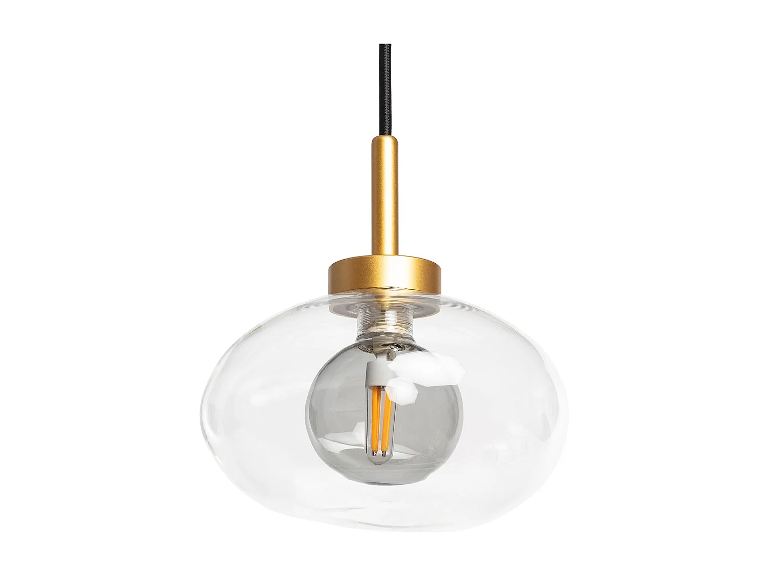 Suspension Aluminium et Verre Hassi Gris