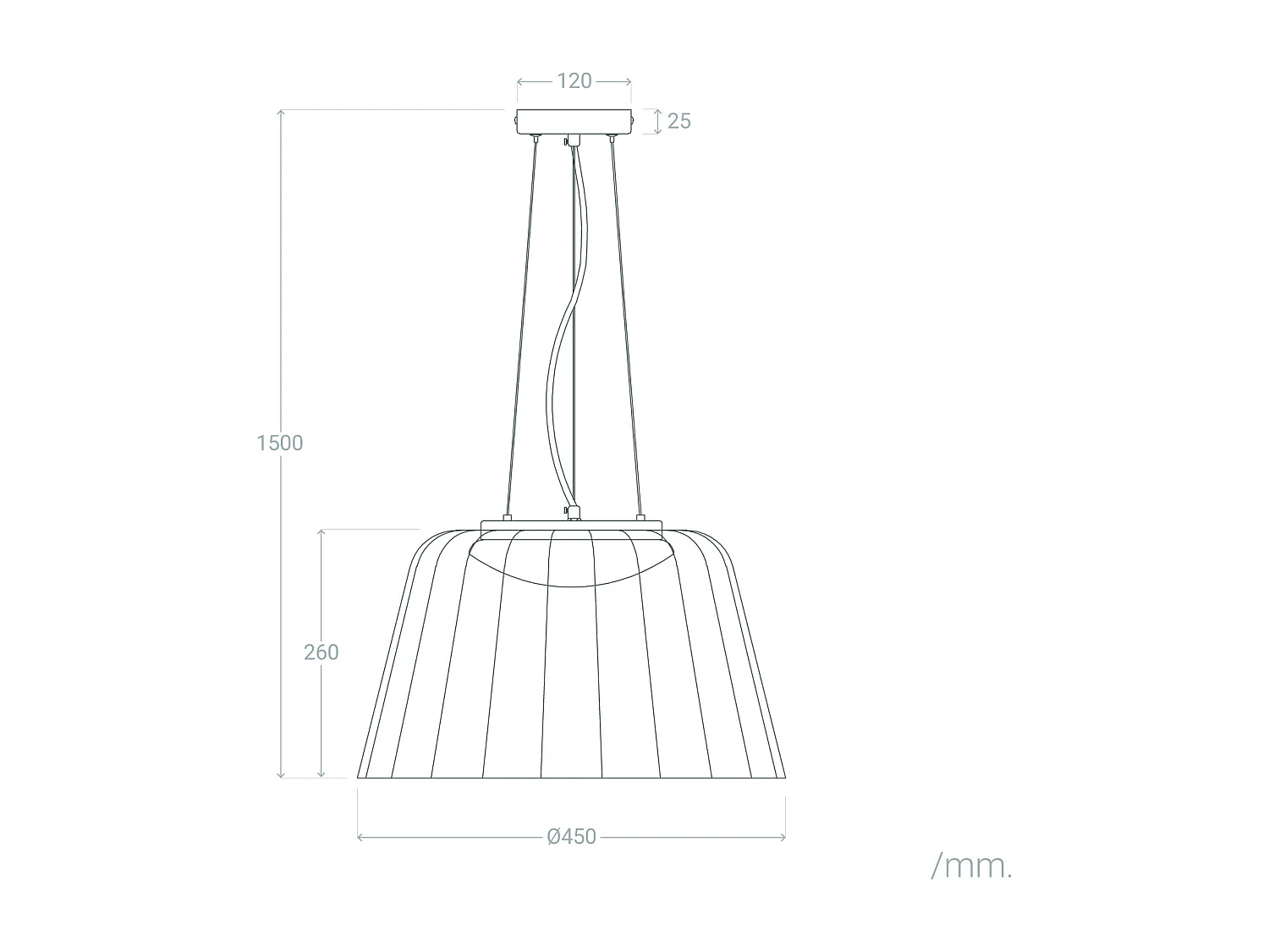 Lampada a sospensione LED 12 W Cotone Patoka Naturale