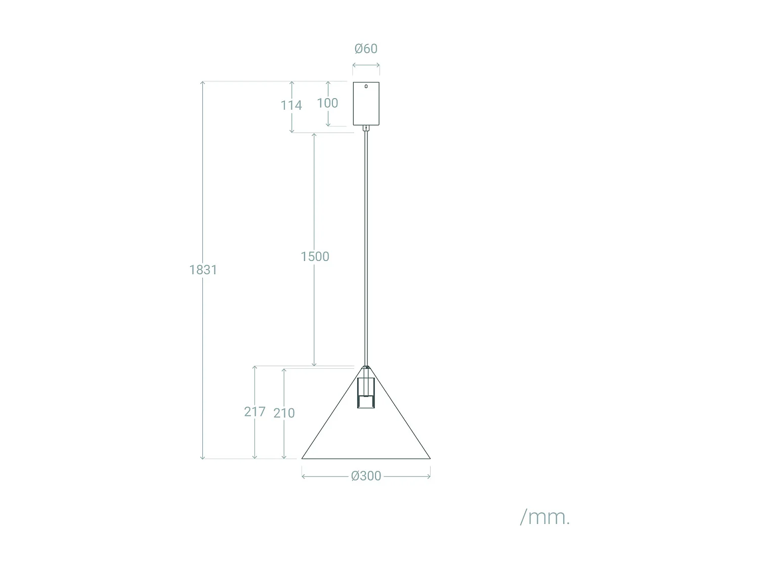 Suspension LED 8W Métal Elise M Blanc