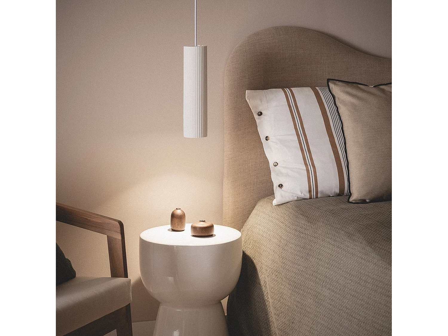 Suspension Plâtre Colum  Blanc