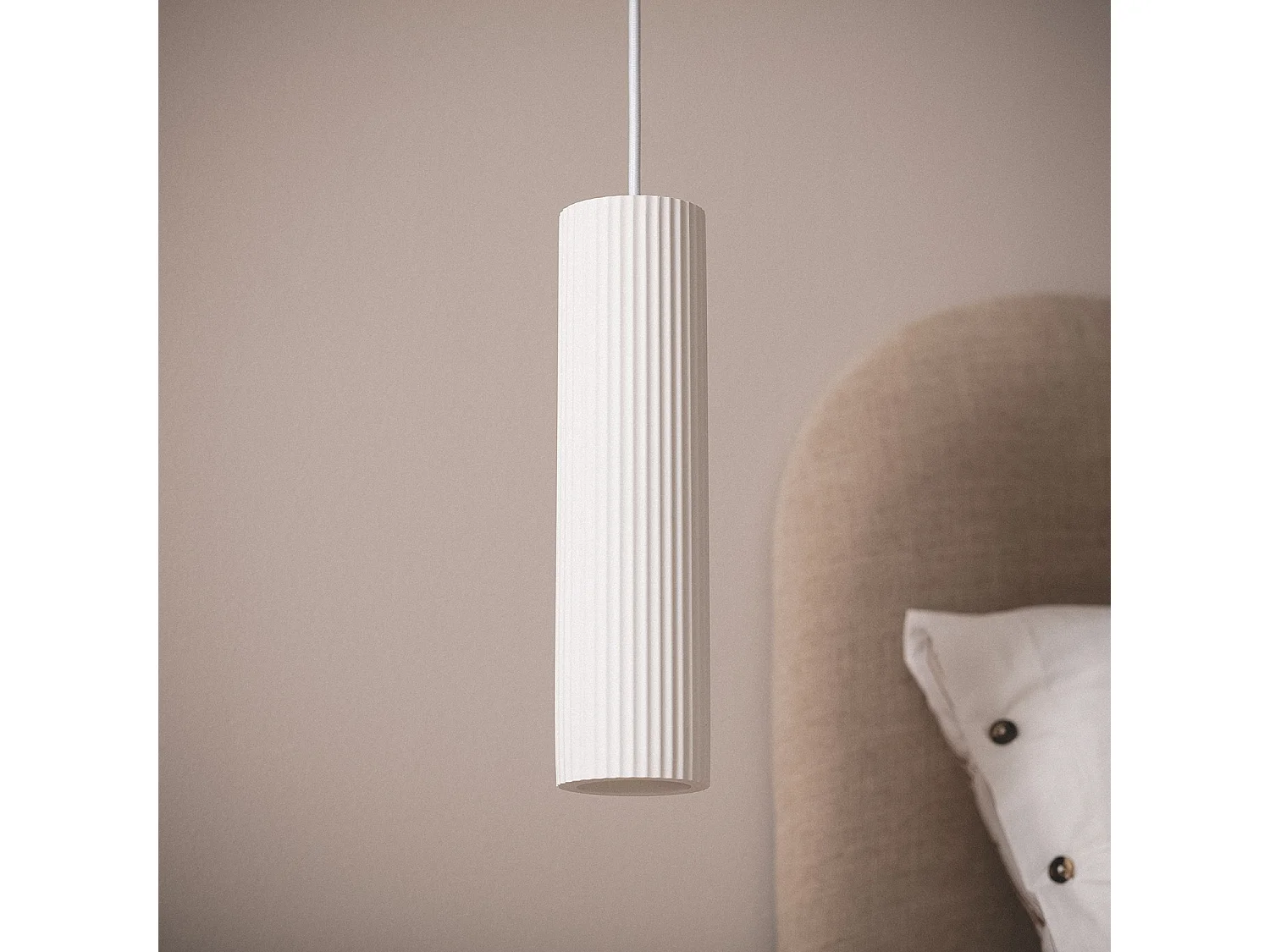 Suspension Plâtre Colum  Blanc