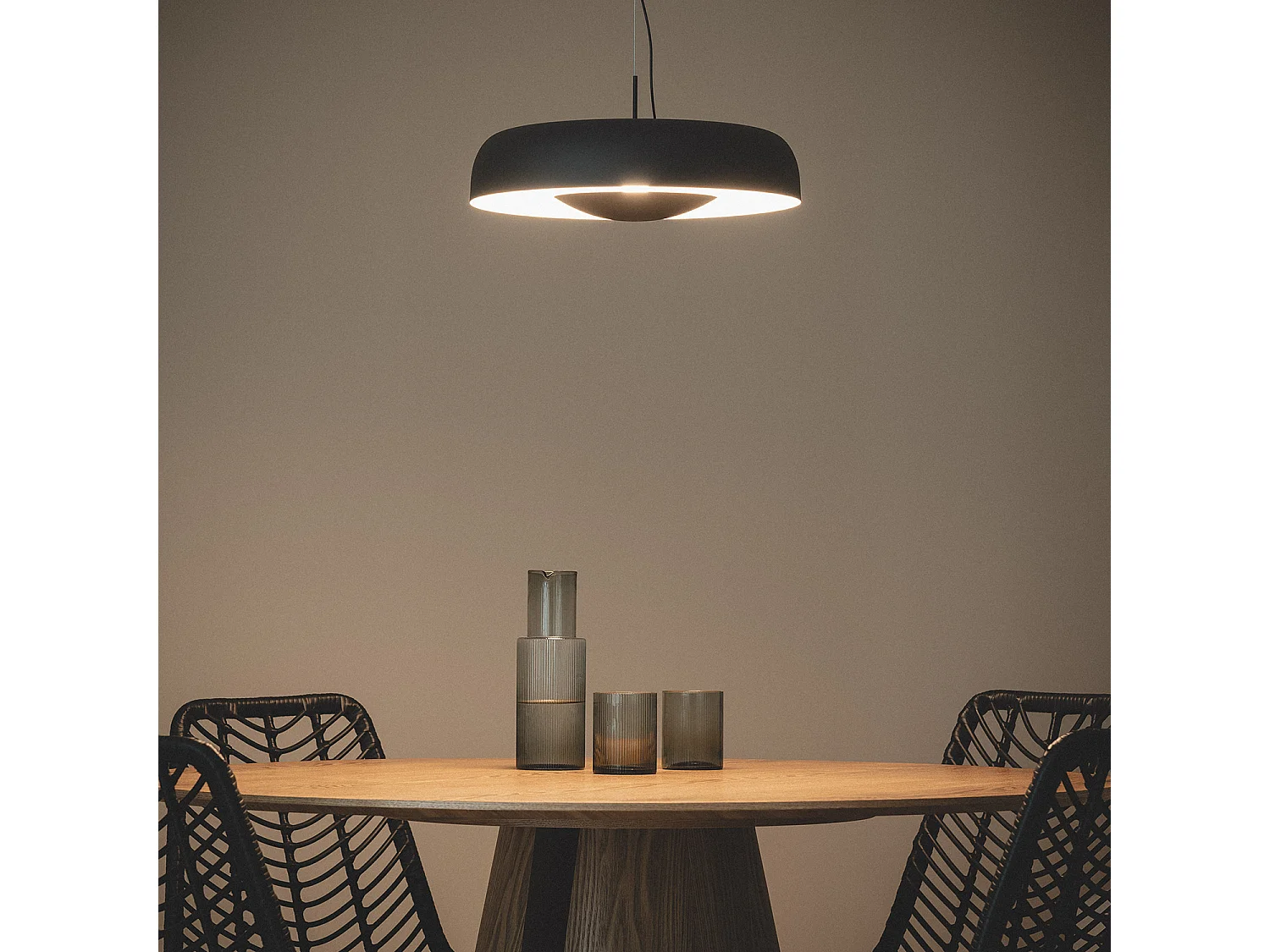 Suspension LED 20W Acier Duval Noir