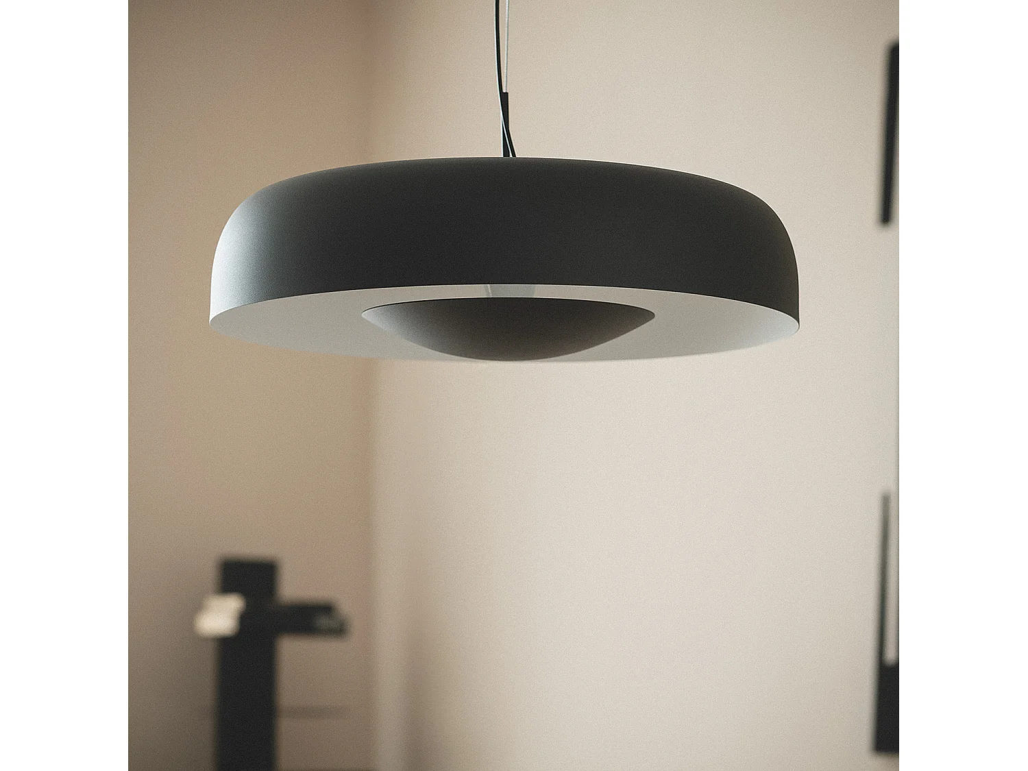 Suspension LED 20W Acier Duval Noir