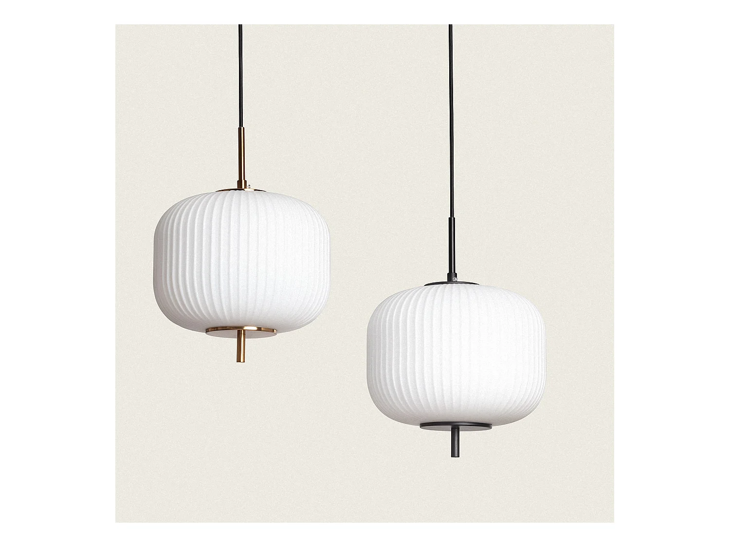 Lampada a Sospensione Metallo e Vetro Beca Bronzo