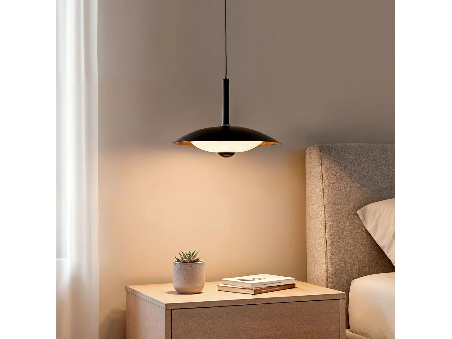 Suspension LED 8W Métal CCT Sélectionnable Shirak Noir