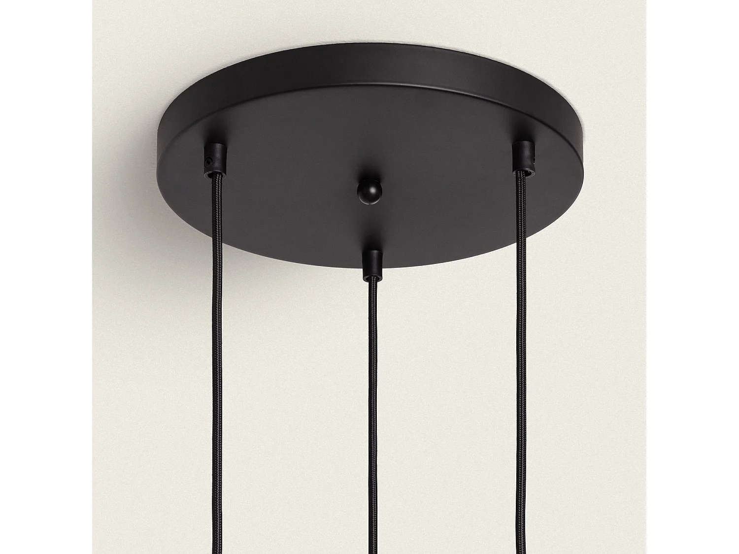 Suspension Métal et Verre Danae 3 Spots Gris Fumée