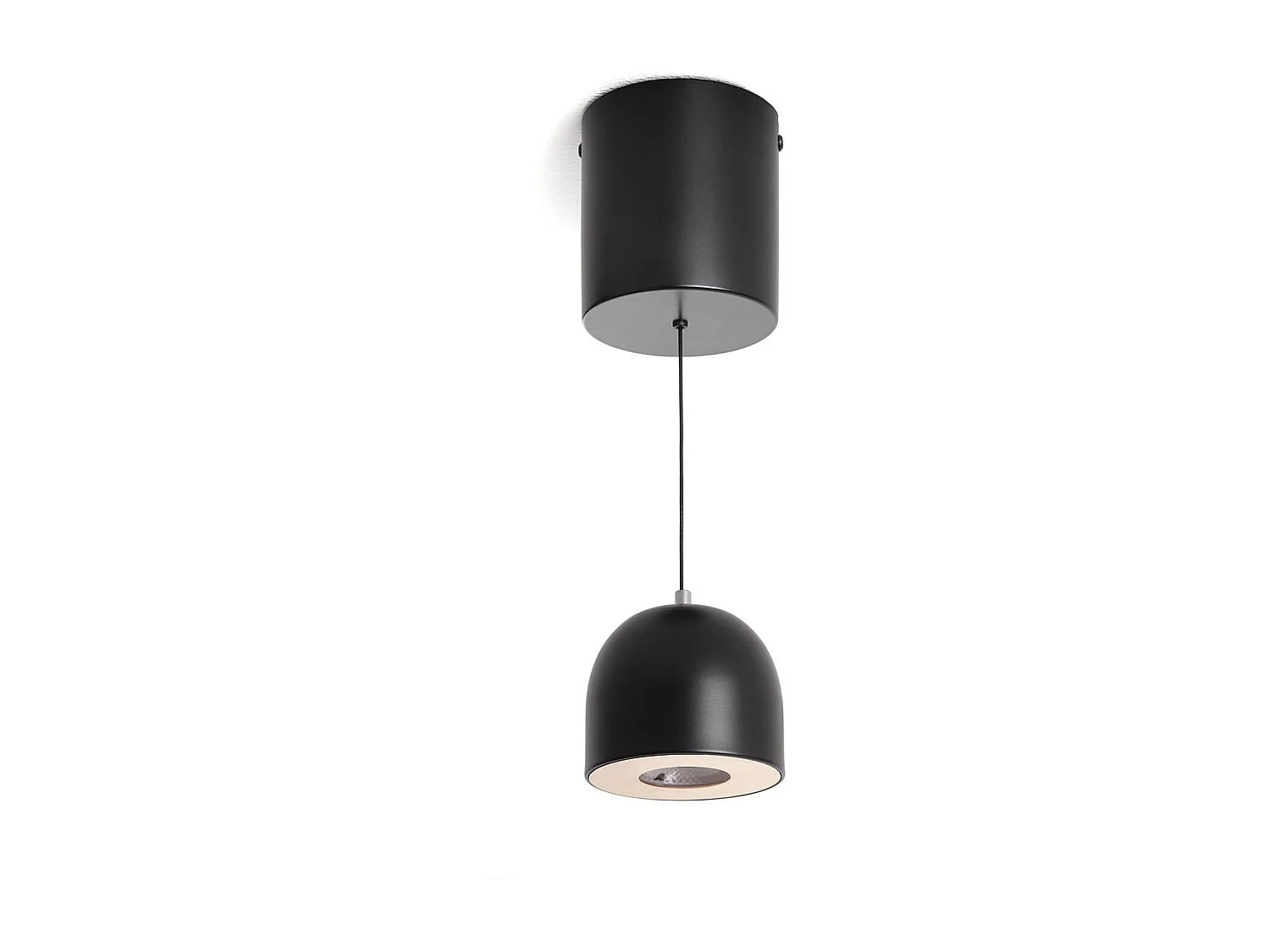 Lampada a Sospensione LED 8W Regolabile in Altezza in Metallo Arya Nero