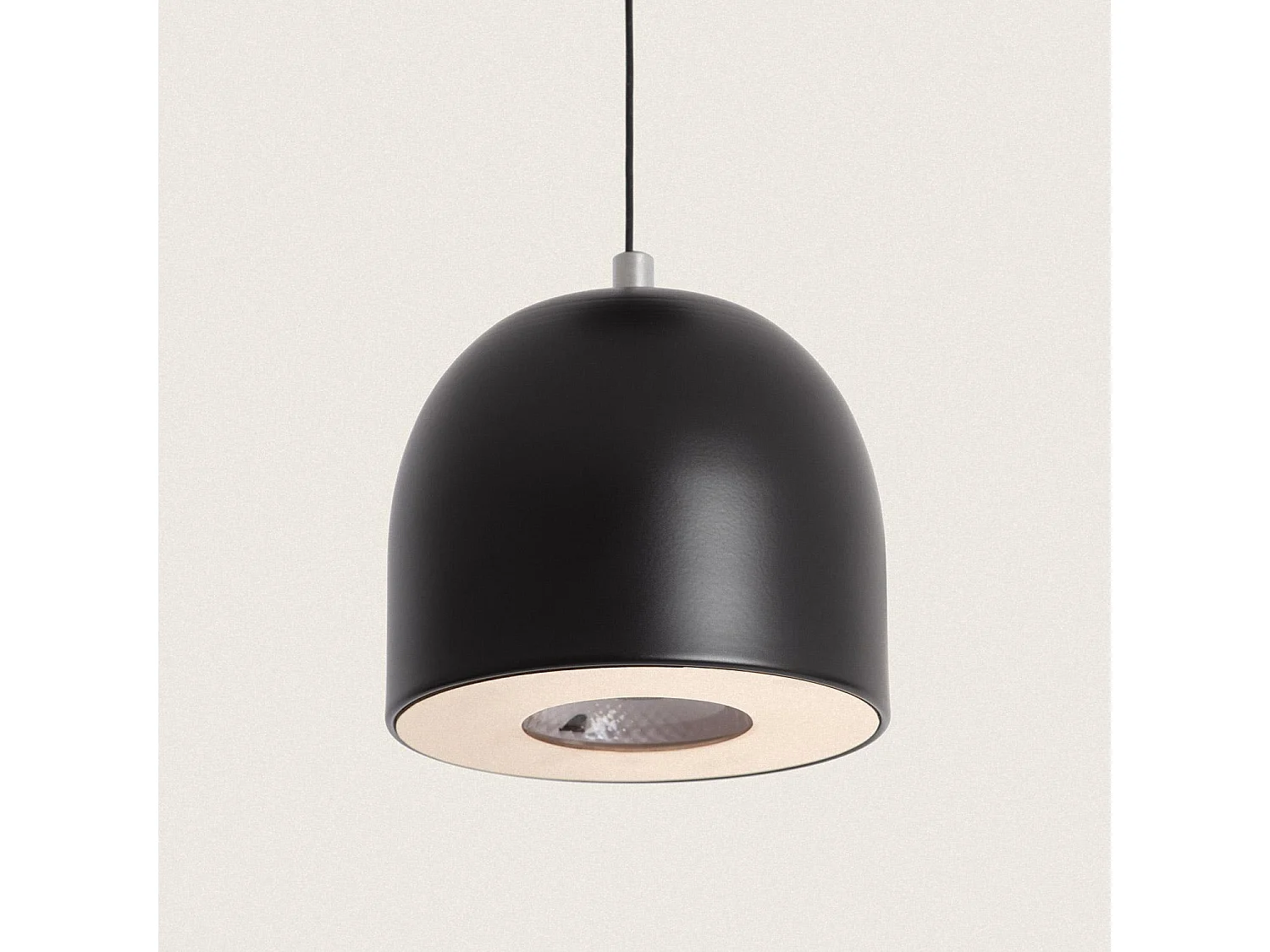 Lampada a Sospensione LED 8W Regolabile in Altezza in Metallo Arya Nero
