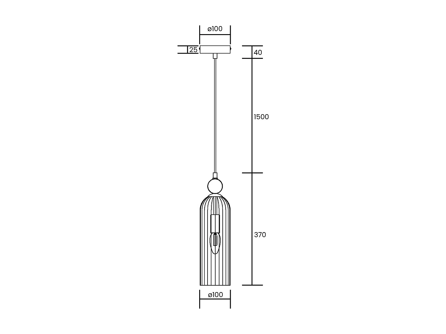 Lámpara Colgante Metal y Cristal Cheryl Ámbar