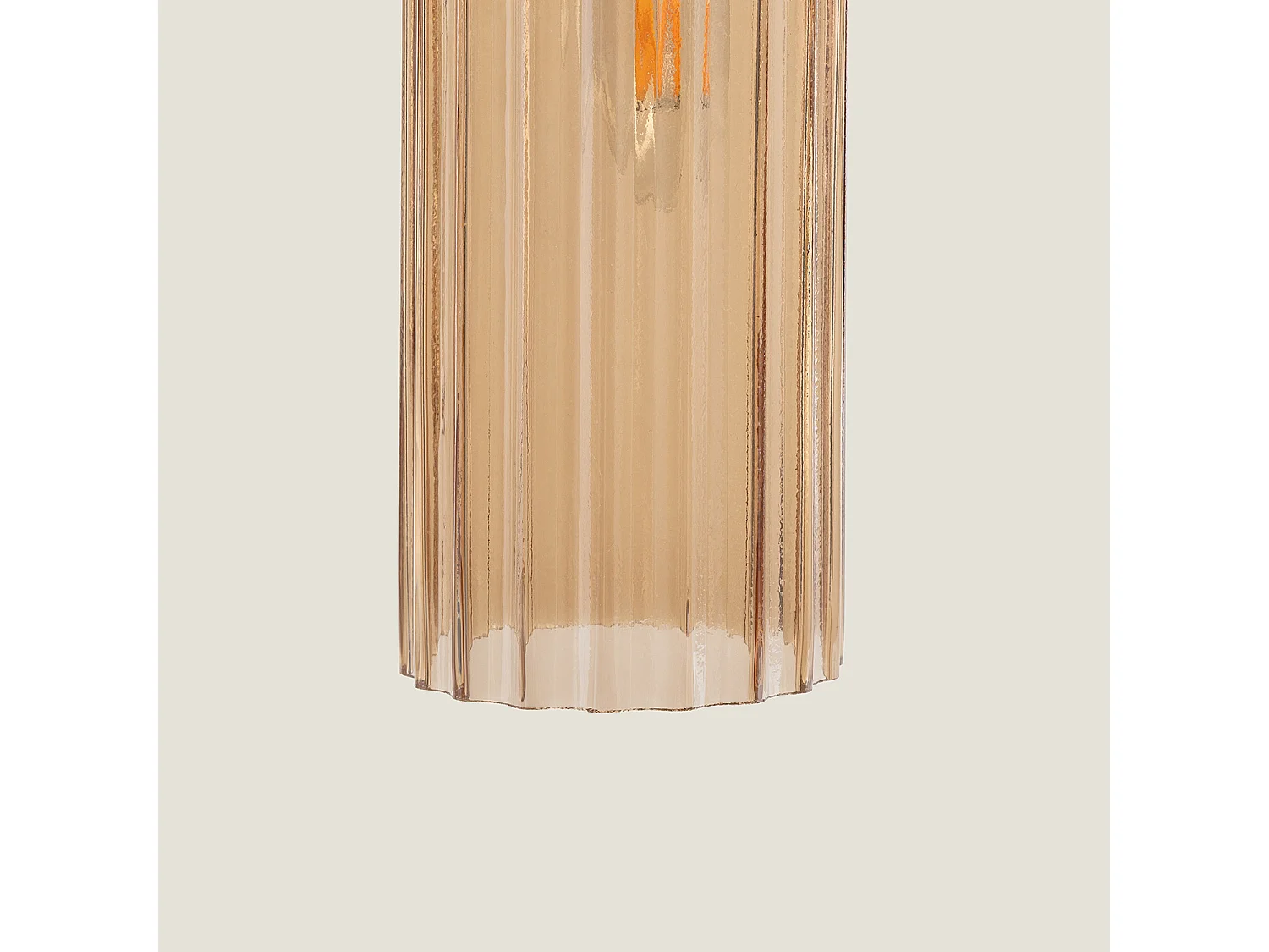 Lampada a Sospensione Metallo e Vetro Cheryl Ambra