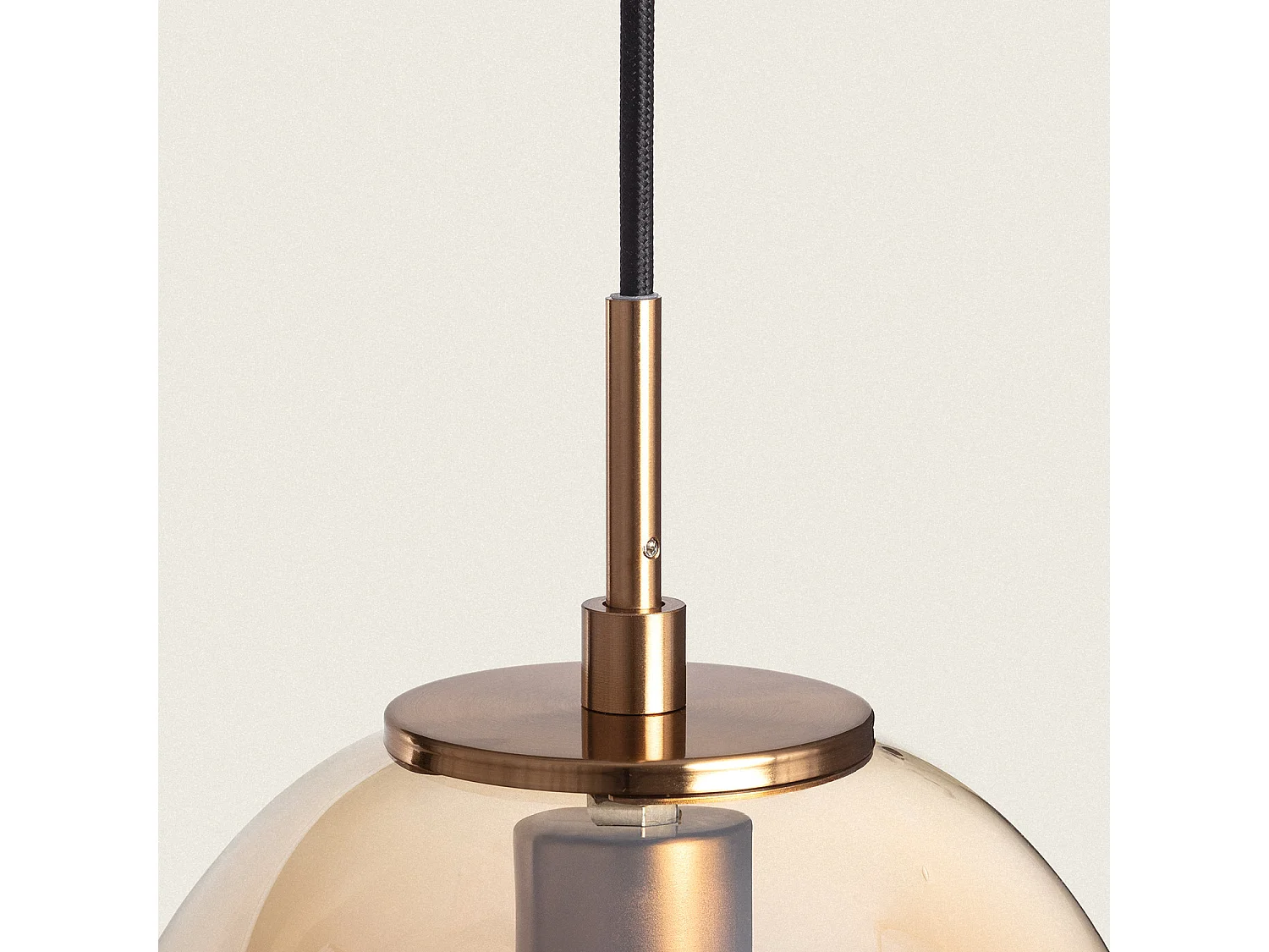 Suspension Métal et Verre Adina Ambre