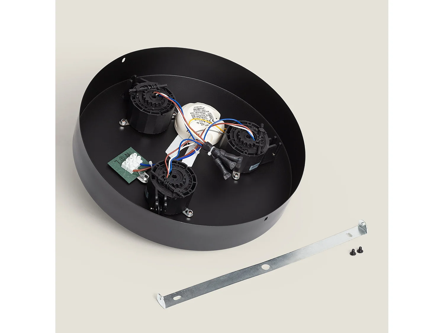 Suspension LED 24W Métal CCT Sélectionnable Shirak 3 Spots Noir