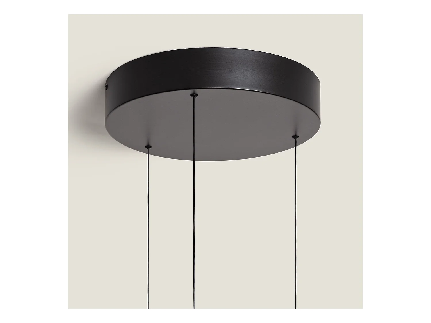 Lámpara Colgante LED 24W Regulable en Altura Metal CCT Seleccionable Seleccionable Shirak 3 Focos Negro