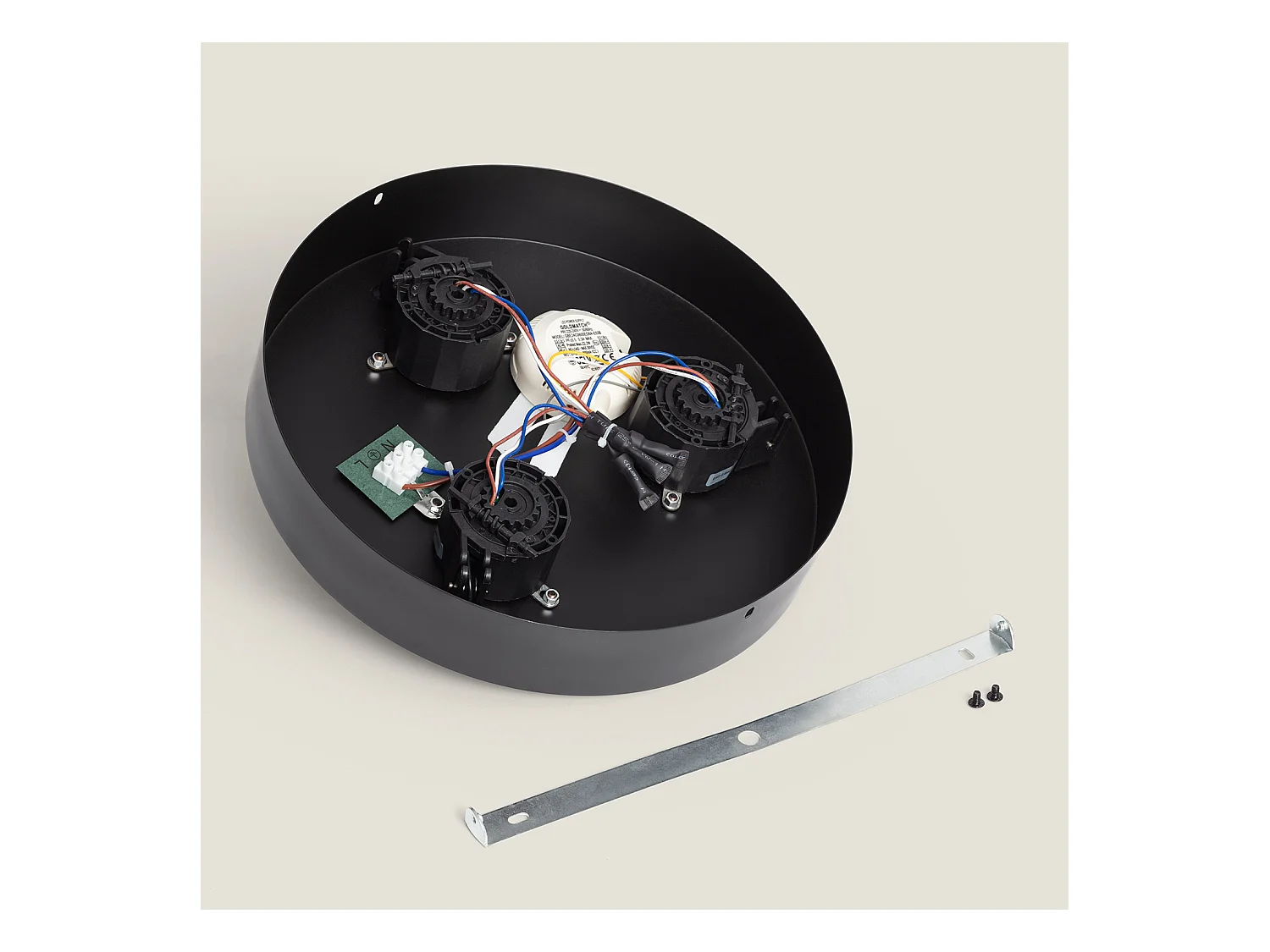 Lámpara Colgante LED 24W Regulable en Altura Metal CCT Seleccionable Seleccionable Shirak 3 Focos Negro