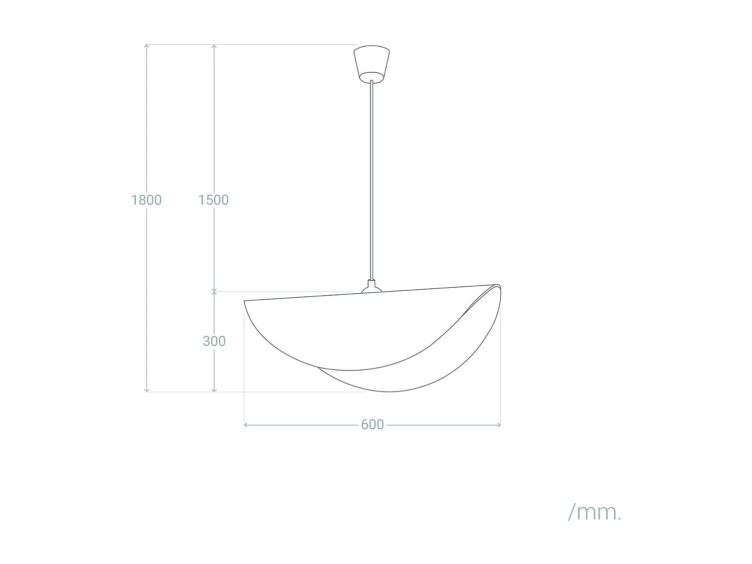 Lampada a Sospensione Feltro Abelia Beige