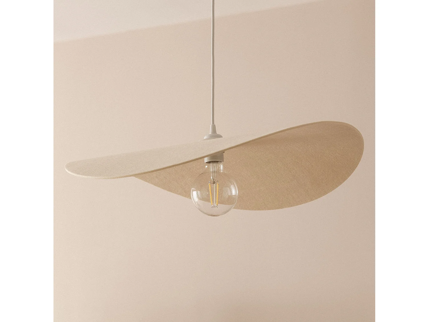 Lámpara Colgante Fieltro Abelia Beige