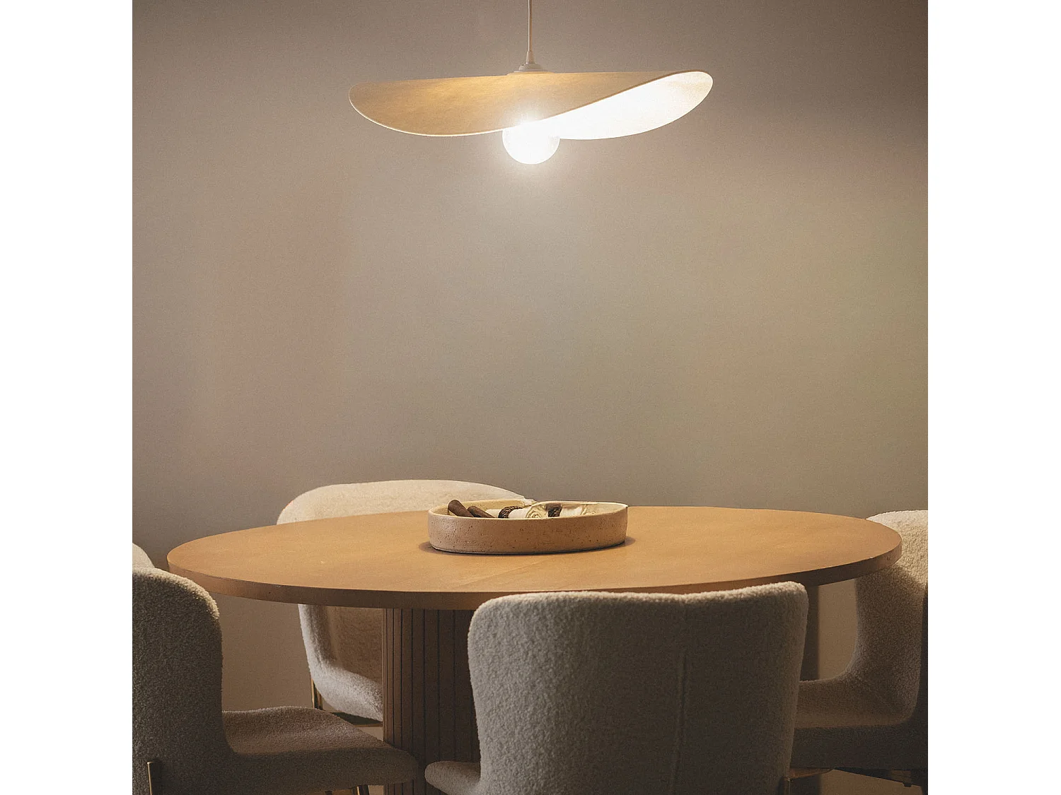 Lámpara Colgante Fieltro Abelia Beige