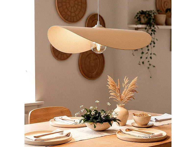 Lampada a Sospensione Feltro Abelia Beige