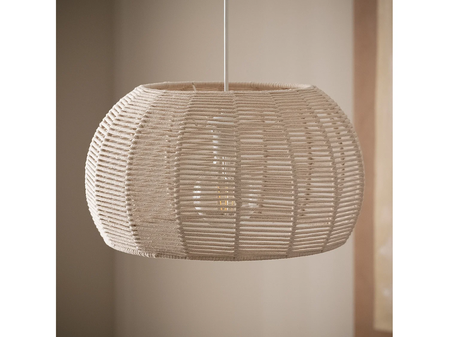 Lampada a Sospensione Corda Gazania Beige