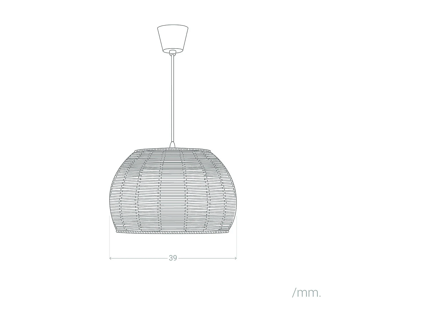 Lampada a Sospensione Corda Gazania Beige