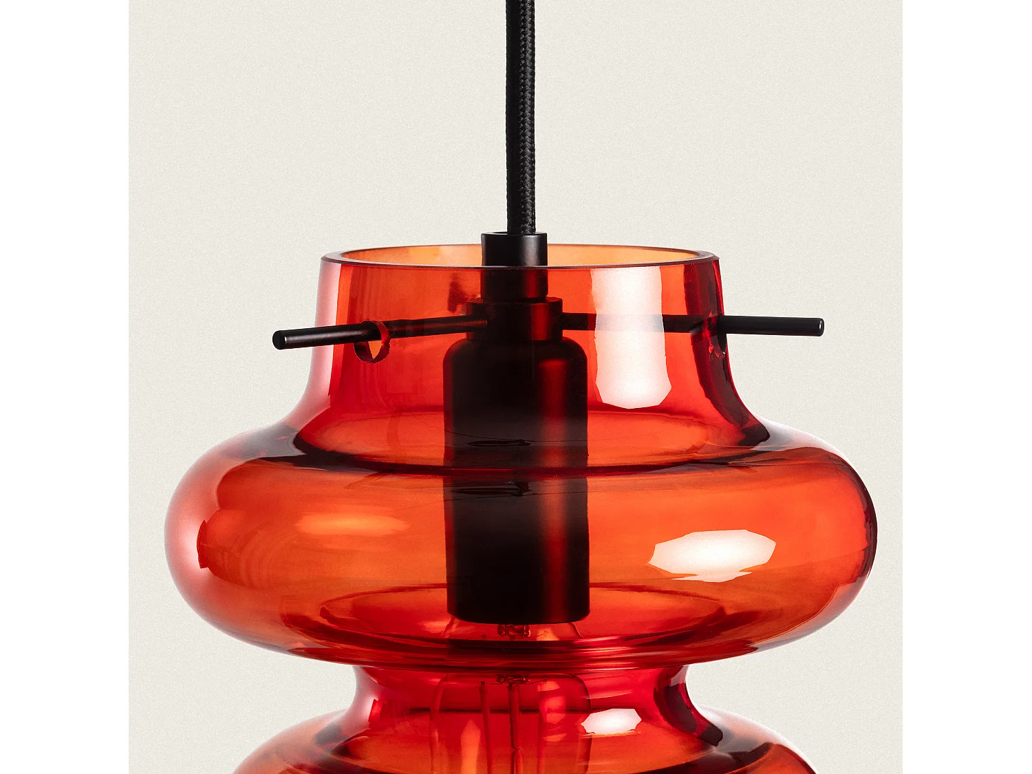 Suspension Verre Telder Rouge