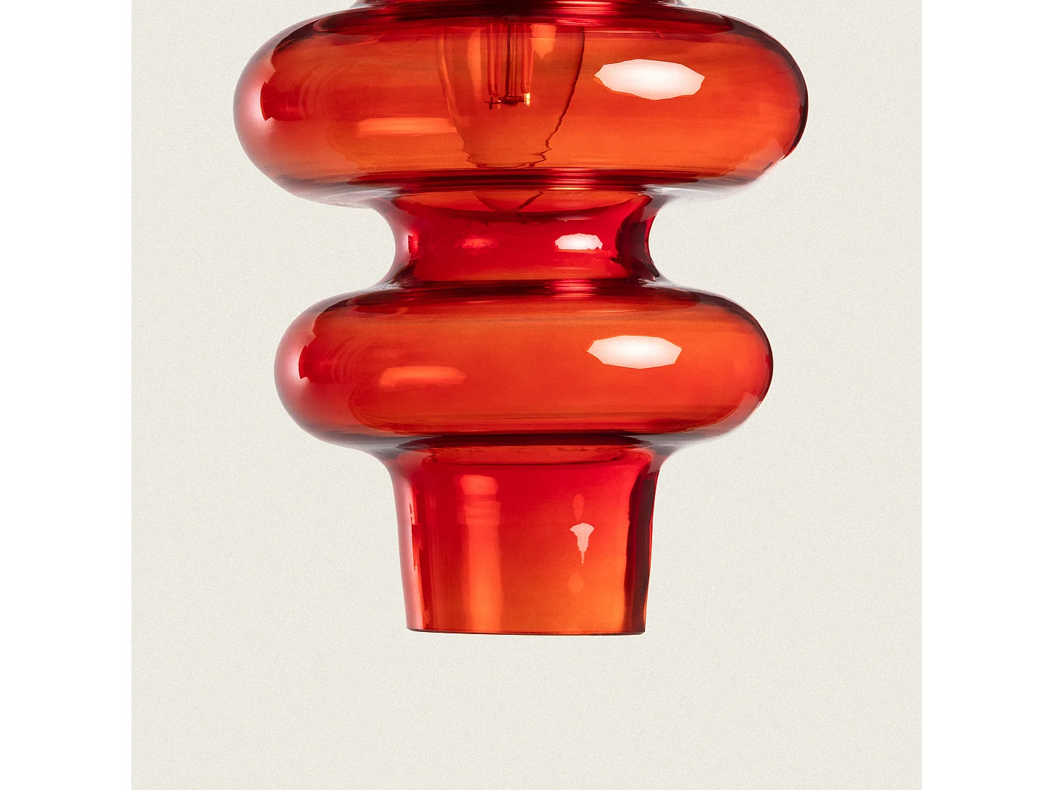 Suspension Verre Telder Rouge