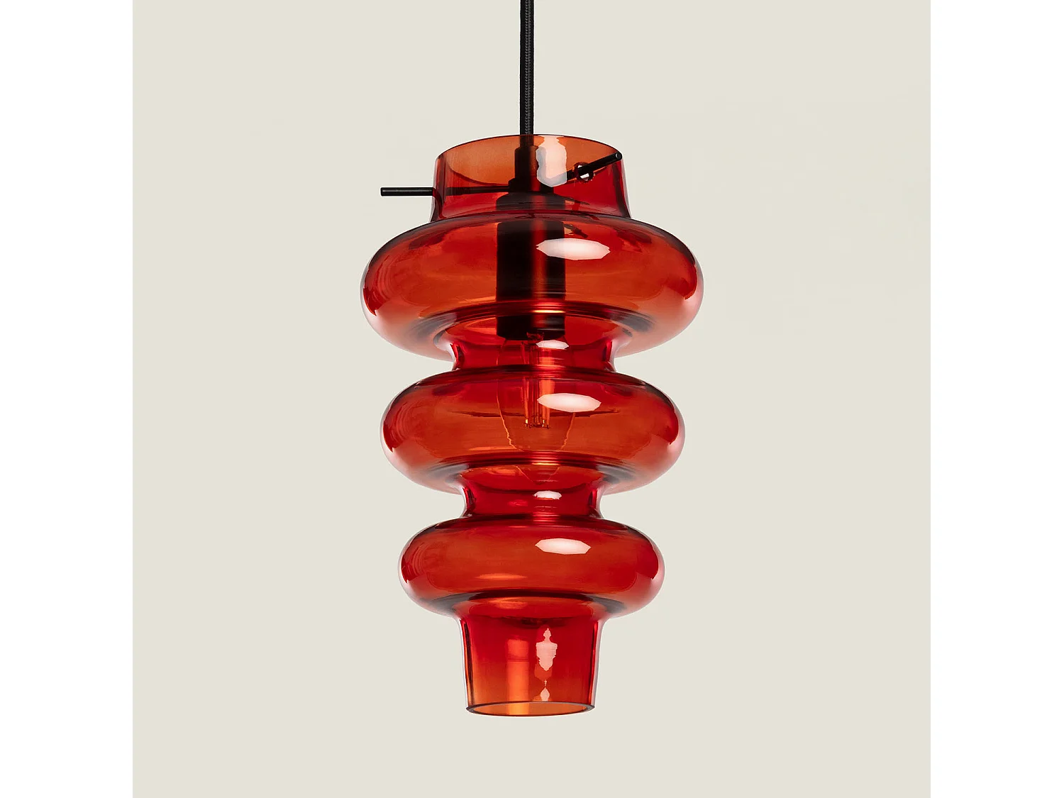 Lámpara Colgante Cristal Telder Rojo