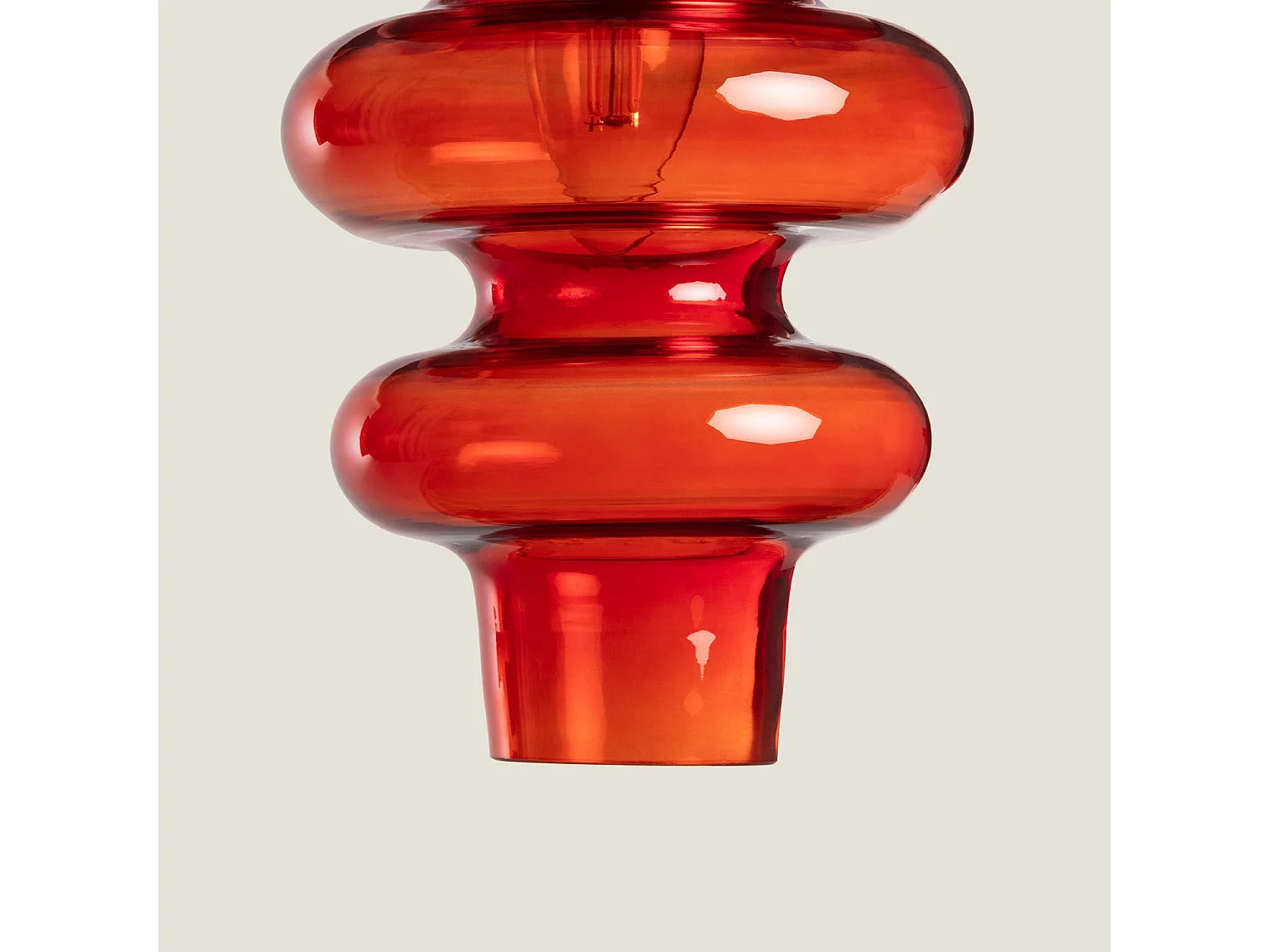 Lámpara Colgante Cristal Telder Rojo