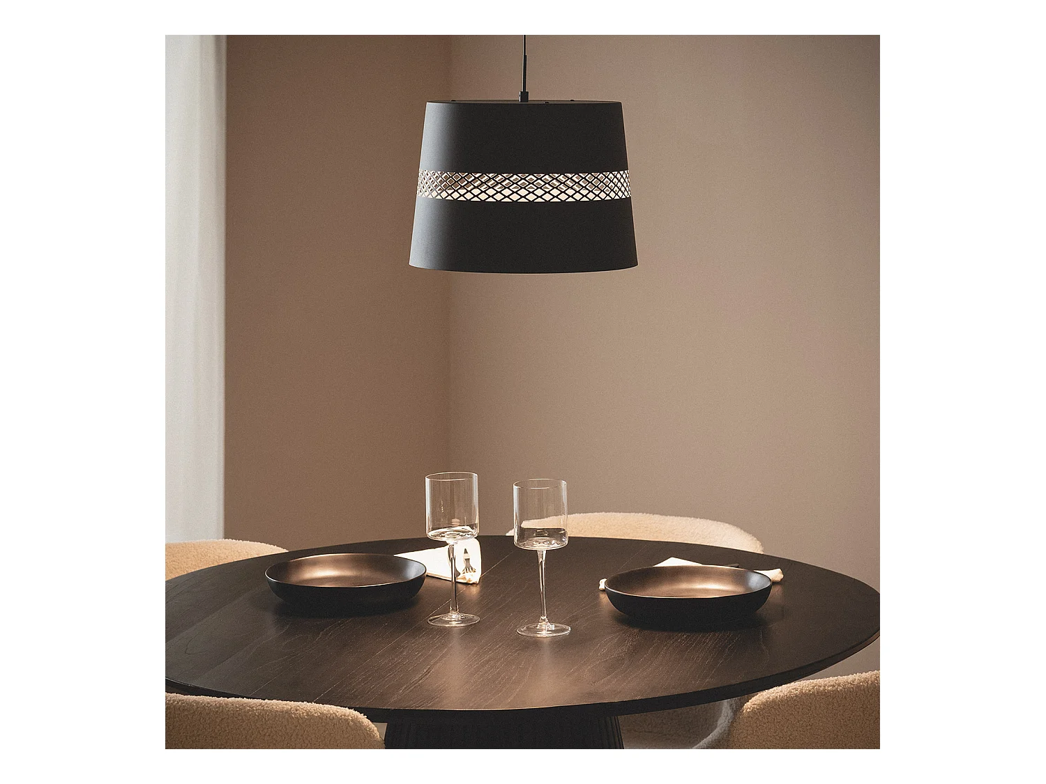 Suspension LED 28W Métal Aziberte Noir mat