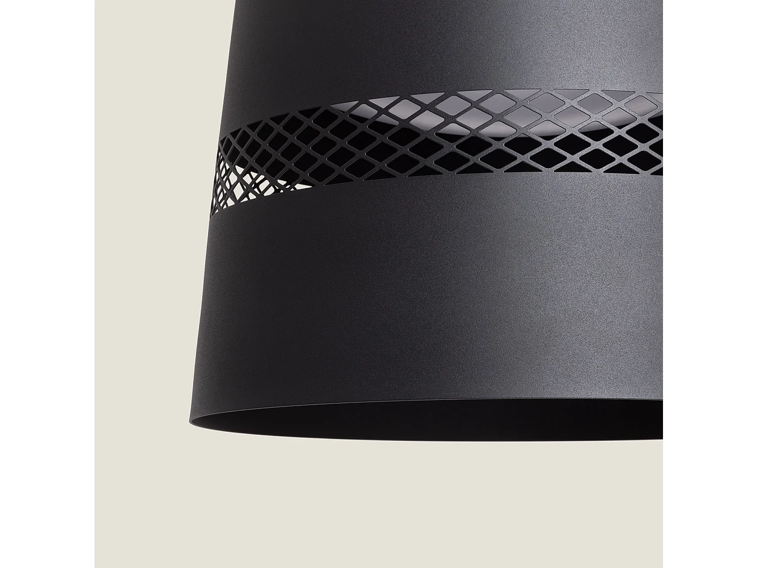 Lampada a Sospensione LED 28W Metallo Aziberte Nero Opaco